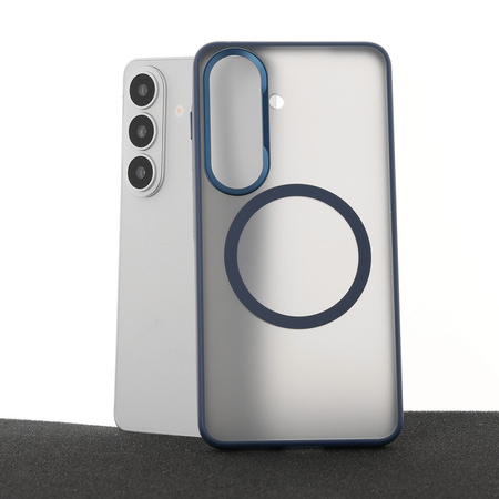 Liavec Soft Case Metal Frame für Samsung Galaxy S26 Blau