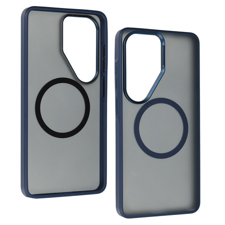 Liavec Soft Case Metal Frame do Samsung Galaxy S26 Ultra granatowy