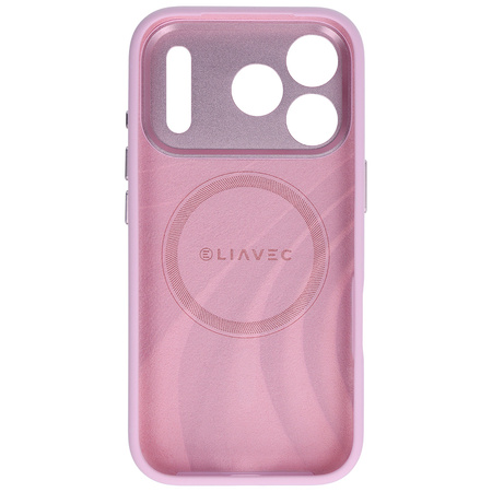 Liavec Silk Shield Case with Metal Camera Frame do Iphone 18 Pro/17 Pro różowy