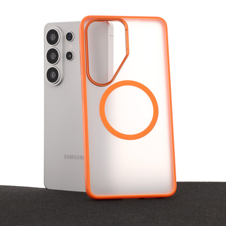 Liavec Soft Case Metal Frame do Samsung Galaxy S26 Ultra pomarańczowy