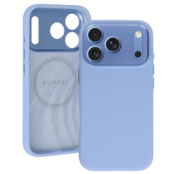 Liavec Silk Shield Case with Metal Camera Frame do Iphone 18 Pro/17 Pro jasnoniebieski