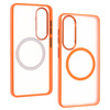 Liavec Soft Case Metal Frame do Samsung Galaxy S26 pomarańczowy