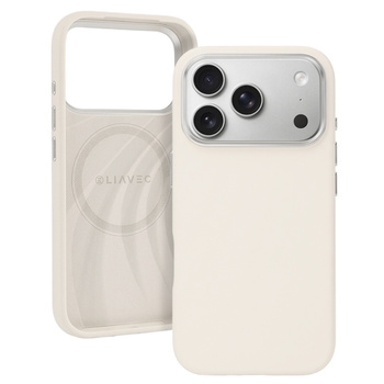 Liavec Silky Case with Metal Camera Frame für iPhone 17 Pro Beige