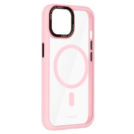 Liavec Hybrid Magsafe Clear Case do Iphone 15 jasnoróżowy
