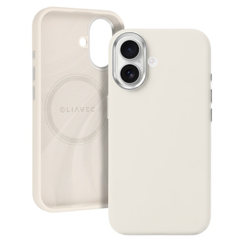 Liavec Silky Case with Metal Camera Frame do Iphone 17 beżowy
