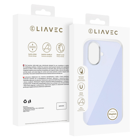 Liavec Silky Case with Metal Camera Frame für iPhone 17 Blau