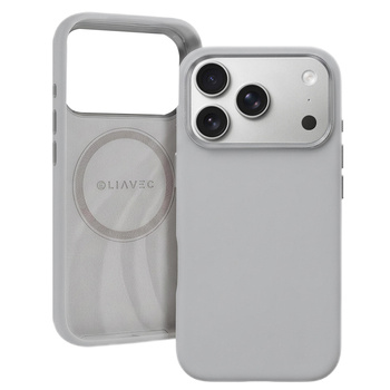 Liavec Silky Case with Metal Camera Frame do Iphone 18 Pro Max/17 Pro Max szary