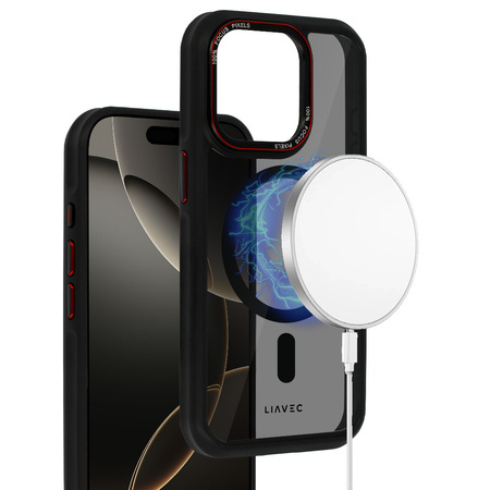 Liavec Hybrid Smoke Magsafe Case do Iphone 15 Pro Max