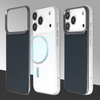 Liavec Carbon Layer Magsafe Aramid Fiber Cover do Iphone 17 Pro Max niebieski