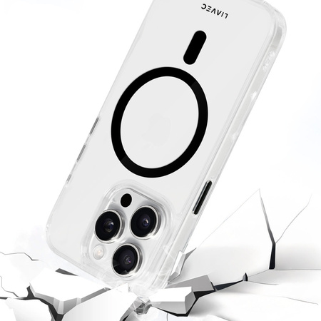 Liavec Glossy Magsafe Clear Case do Iphone 15 Pro czarny