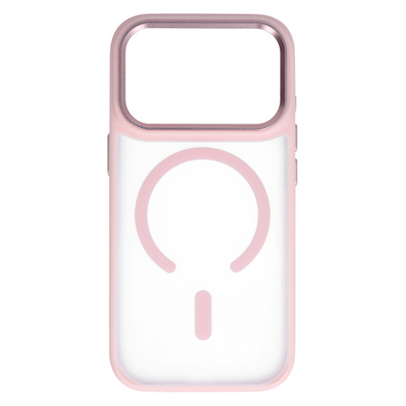 Liavec Cloudy Case with Metal Camera Frame do Iphone 18 Pro Max/17 Pro Max różowy (Camera Control Button)