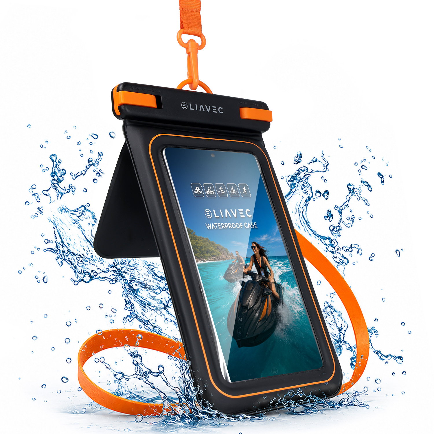 Liavec Aqua Etui wodoodporne z poduszką powietrzną i kieszonką uniwersalne