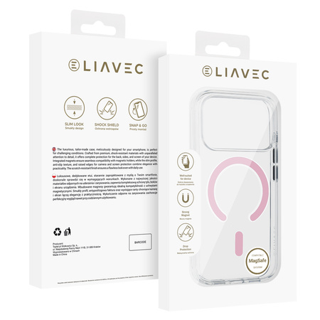 Liavec Pure Case do Iphone 17 Pro Max/18 Pro Max różowy (Camera Control Button)