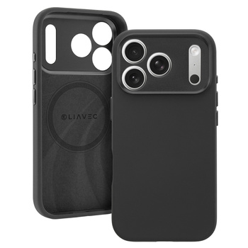 Liavec Silk Shield Case with Metal Camera Frame für iPhone 17 Pro Schwarz