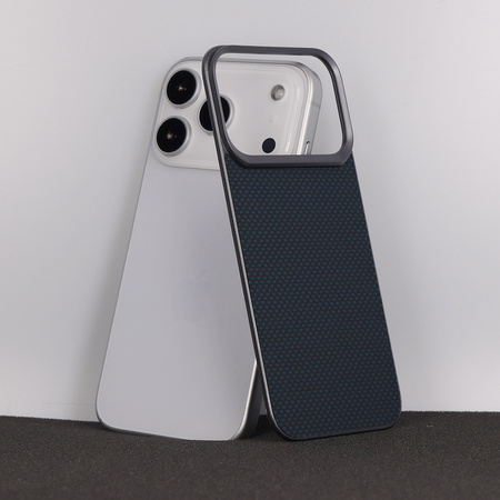 Liavec Carbon Layer Magsafe Aramid Fiber Cover do Iphone 17 Pro Max niebieski