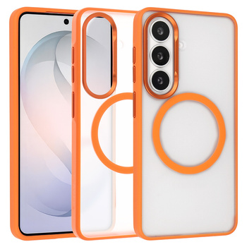 Liavec Soft Case Metal Frame für Samsung Galaxy S26 Orange