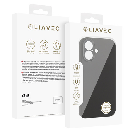 Liavec Silk Shield Case with Metal Camera Frame do Iphone 17 czarny