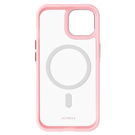 Liavec Hybrid Magsafe Clear Case do Iphone 15 jasnoróżowy