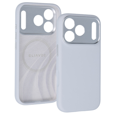 Liavec Silk Shield Case with Metal Camera Frame do Iphone 18 Pro Max/17 Pro Max szary