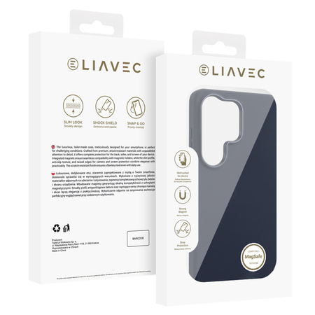 Liavec Silky Case with Metal Camera Frame für Samsung Galaxy S26 Ultra Blau