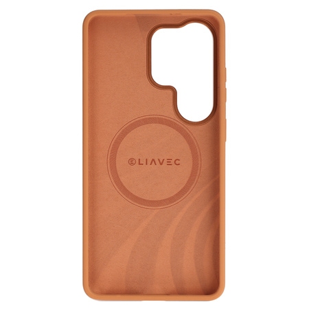 Liavec Silky Case with Metal Camera Frame do Samsung Galaxy S26 Ultra pomarańczowy