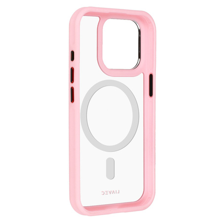 Liavec Hybrid Magsafe Clear Case do Iphone 15 Pro jasnoróżowy