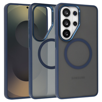 Liavec Soft Case Metal Frame do Samsung Galaxy S26 Ultra granatowy