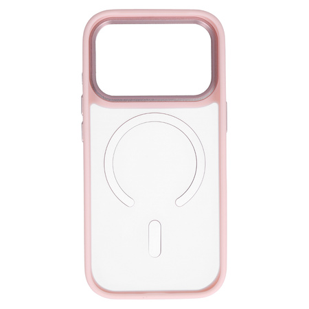 Liavec Cloudy Case with Metal Camera Frame do Iphone 18 Pro Max/17 Pro Max różowy (Camera Control Button)
