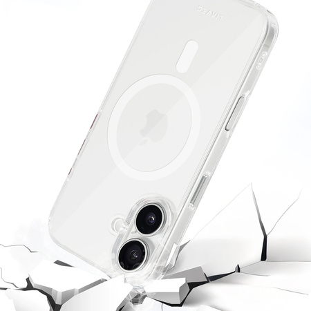 Liavec Glossy Magsafe Clear Case do Iphone 16 biały