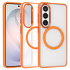 Liavec Soft Case Metal Frame do Samsung Galaxy S26 pomarańczowy