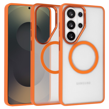 Liavec Soft Case Metal Frame für Samsung Galaxy S26 Ultra Orange