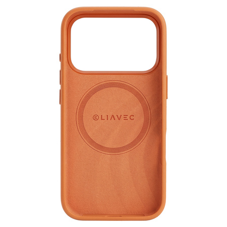 Liavec Silky Case with Metal Camera Frame do Iphone 17 Pro pomarańczowy