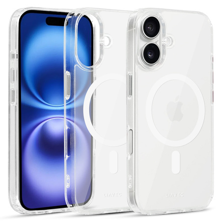 Liavec Glossy Magsafe Clear Case do Iphone 16 biały