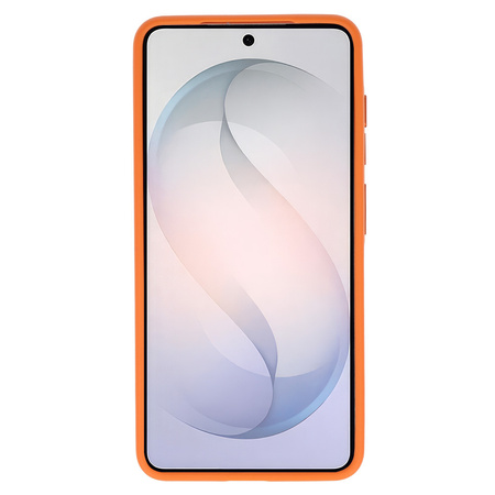 Liavec Soft Case Metal Frame do Samsung Galaxy S26 Plus pomarańczowy