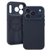 Liavec Silk Shield Case with Metal Camera Frame do Iphone 17 Pro granatowy