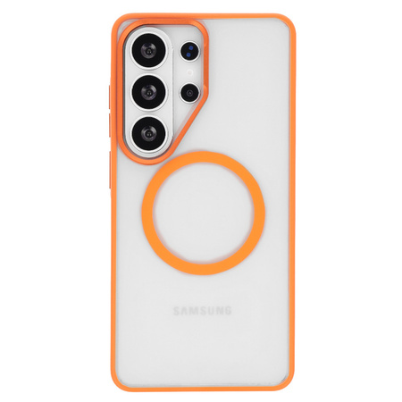 Liavec Soft Case Metal Frame do Samsung Galaxy S26 Ultra pomarańczowy