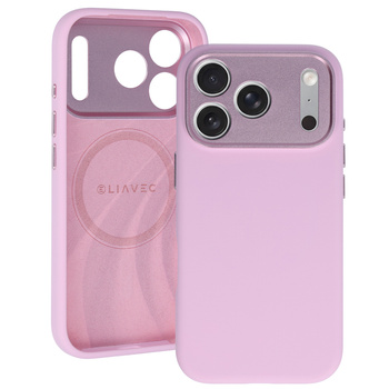 Liavec Silk Shield Case with Metal Camera Frame do Iphone 18 Pro/17 Pro różowy
