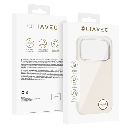 Liavec Silky Case with Metal Camera Frame do Iphone 17 Pro Max beżowy
