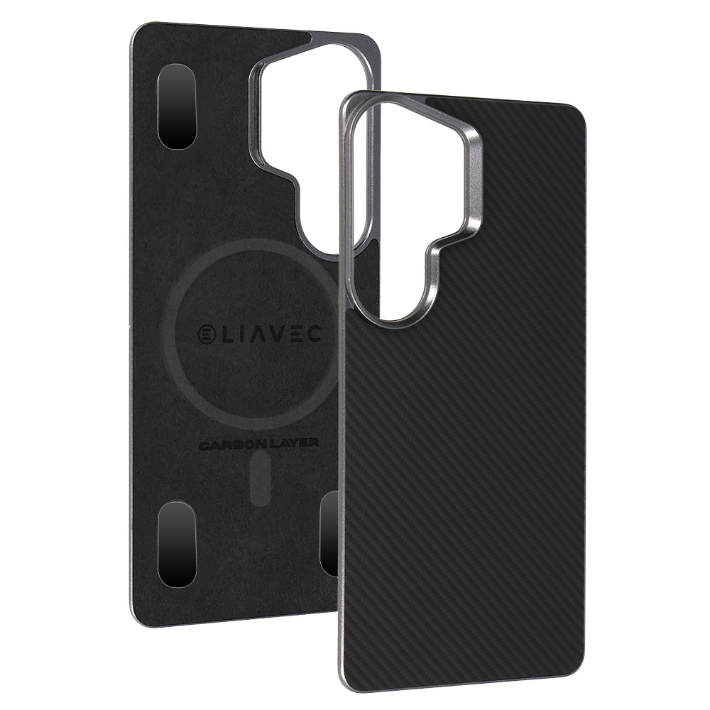 Liavec Carbon Layer Magsafe Aramid Fiber Cover do Samsung Galaxy S26 Ultra czarny