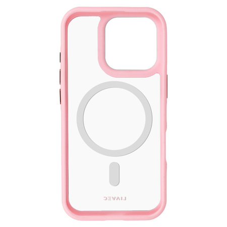 Liavec Hybrid Magsafe Clear Case do Iphone 16 Pro Max jasnoróżowy