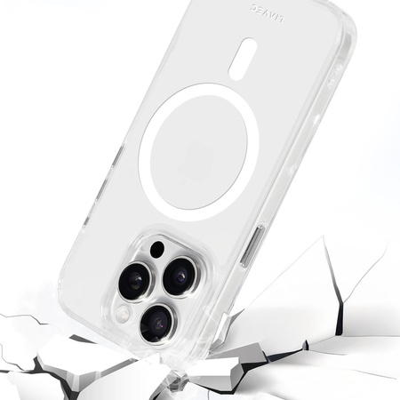 Liavec Glossy Magsafe Clear Case do Iphone 15 biały