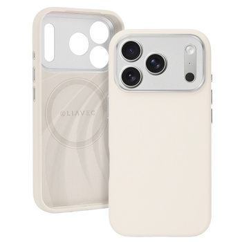 Liavec Silk Shield Case with Metal Camera Frame für iPhone 17 Pro Max Beige