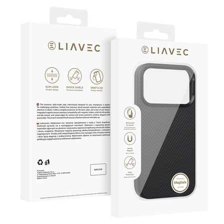 Liavec Carbon Core Case do Iphone 18 Pro Max/17 Pro Max