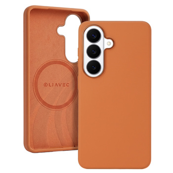 Liavec Silky Case with Metal Camera Frame für Samsung Galaxy S26 Orange