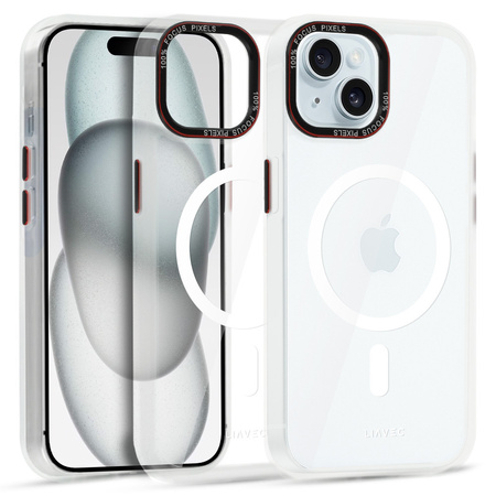 Liavec Hybrid Magsafe Clear Case do Iphone 15