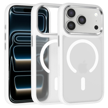 Liavec Cloudy Case with Metal Camera Frame für iPhone 17 Pro Weiß (Camera Control Button)