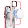 Liavec Hybrid Magsafe Clear Case für iPhone 15 Hellrosa