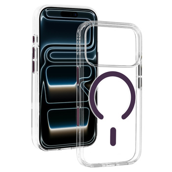 Liavec Pure Case with camera control button do Iphone 18 Pro Max/17 Pro Max burgundowy