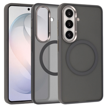 Liavec Soft Case Metal Frame für Samsung Galaxy S26 Grau