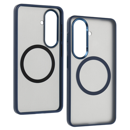 Liavec Soft Case Metal Frame do Samsung Galaxy S26 niebieski